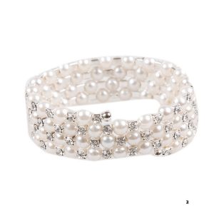 Handmade Five Layers Pearl Crystal Bracelet